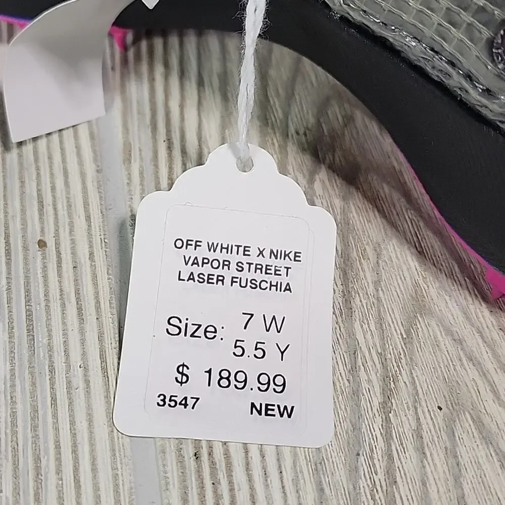 Nike Vapor Street Off White/Black/Laser Fuchsia  Womens Size 7 NWT - Picture 11 of 15